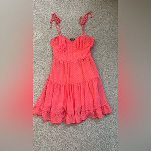Wild Fable Pink Ruffled Smocked Sundress